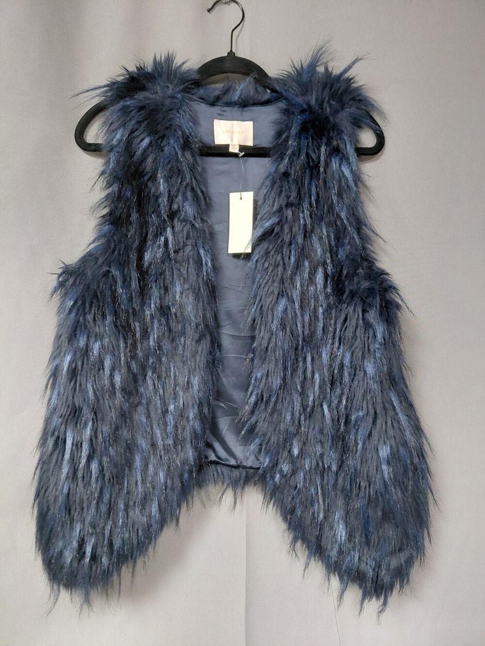 NWT Skies Are Blue Faux Fur Lined V-Neck Sleeveless Jacket Women Size S